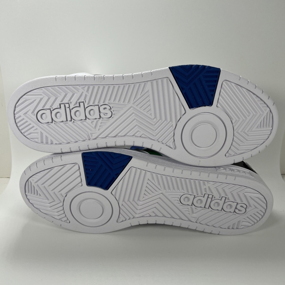 NEW adidas Men's 11.5‎ Hoops 3.0 Mid Basketball Shoe White/Green/Team Royal Blue - Picture 16 of 16